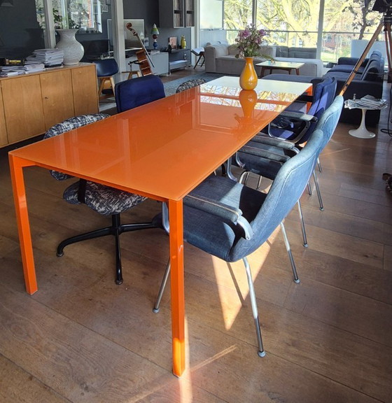 Image 1 of Prado Ciacci extendable table orange/white