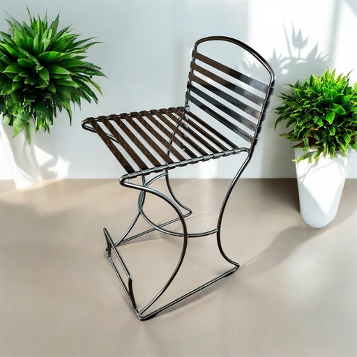 2 x sgabelli da bar cromati vintage