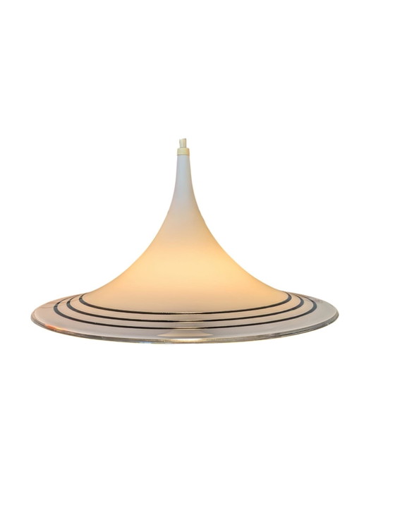 Vintage Space Age Witch Hat Pendant Lamp – Plexiglass (photo 3 of 9)