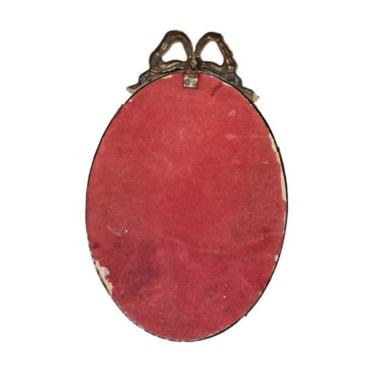 Specchio Francese Vintage a Fiocco con Bordo in Ottone – Brass (photo 4 of 5)