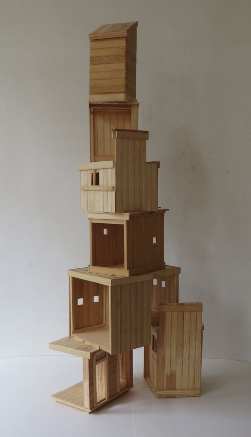 Eric van Solm - ´Turm´ – beeldhouwkunst, Wood