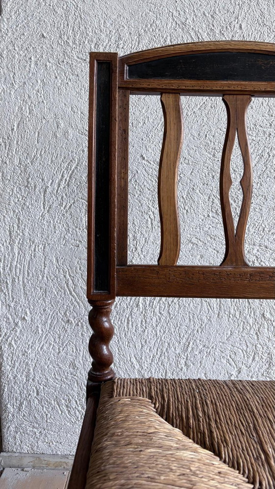 Image 1 of Eiken antieke set stoelen 