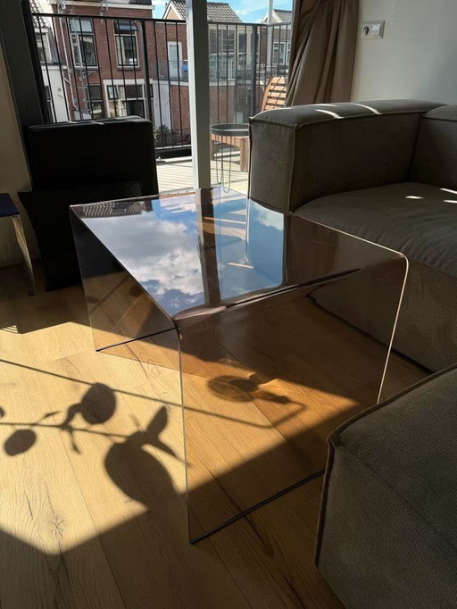 Plexiglass Coffee Table Brown Transparent