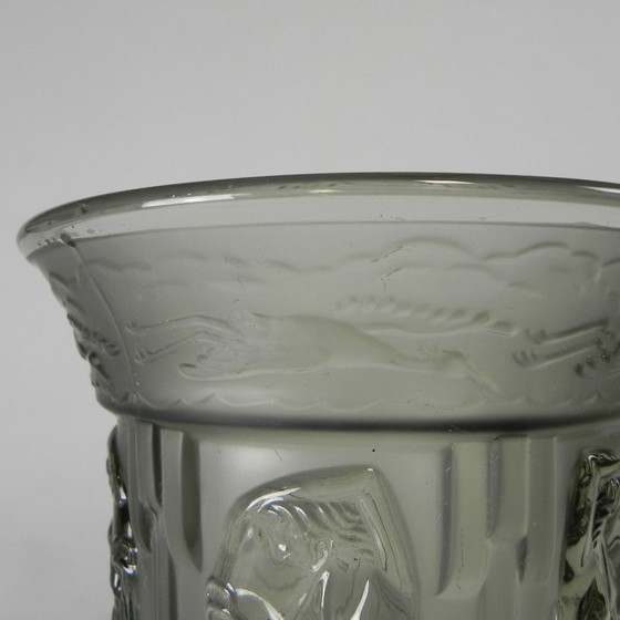 Image 1 of Art Deco vase with images of 6 ladies and 6 herons, 1930s