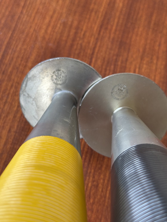 Image 1 of Set di candelieri vintage KMD Tiel anni '60 – Royal Holland Pewter – stile moderno di metà secolo