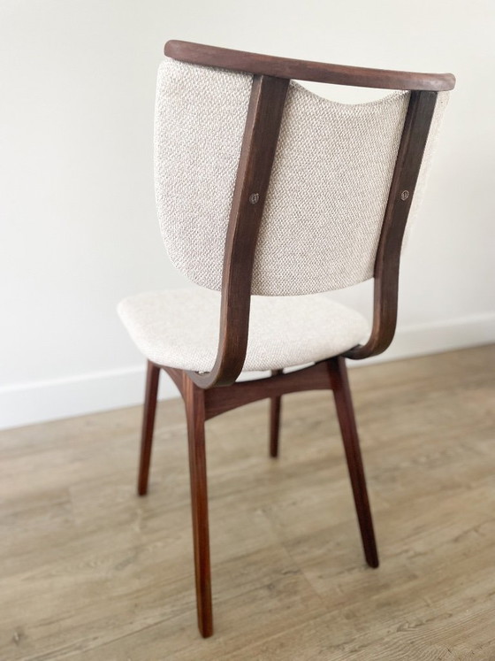 Image 1 of Set 4 vintage eetkamerstoelen | herstoffeerd