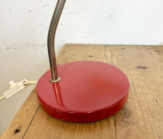 Image 1 of Vintage Red East German Table Lamp from AKA Leuchten, 1970s