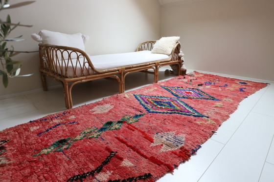 Runner Boujaad marocchino 290x103 cm – Lana vintage, rosa/fucsia multicolore – Tappeti, Wool (photo 10 of 10)