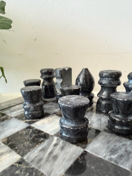 Vintage Onyx Chess Set – Decorative Objects, Stone (photo 3 of 8)