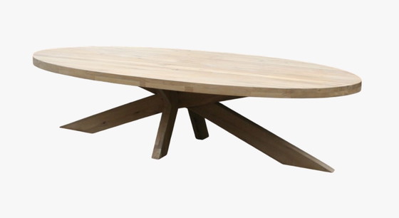 Image 1 of Large Oval Oak Conference/Dining Table