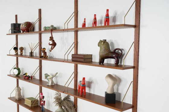 Image 1 of Estantería modular de teca, diseño danés, década de 1970, fabricada en Dinamarca.