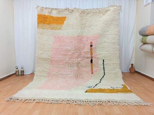 Großer traditioneller handgefertigter Berber-Teppich aus reiner Wolle Größe 3/4 – Ahrend, vloerkleden en tapijten, Wool