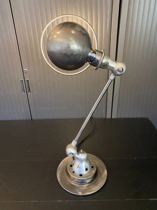 Jieldé Jielde 1-arm Floor Lamp, Clear Gloss Varnish, Industrial Vintage
