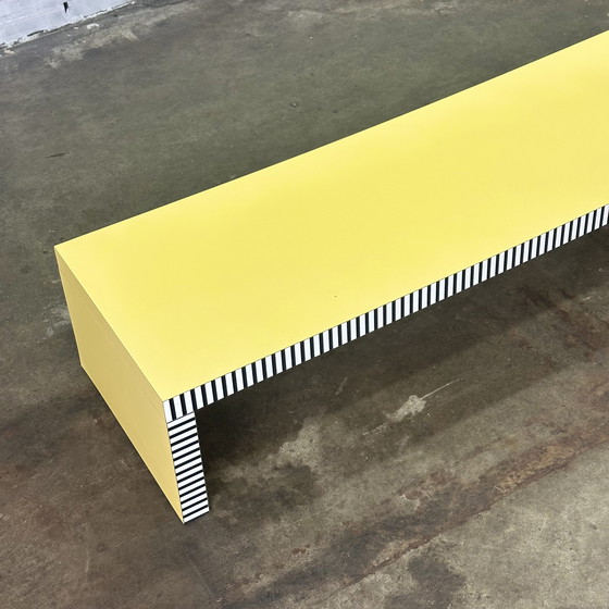 Image 1 of Memphis Wall Table By Antonia Astori In Yellow With Swivel Disc