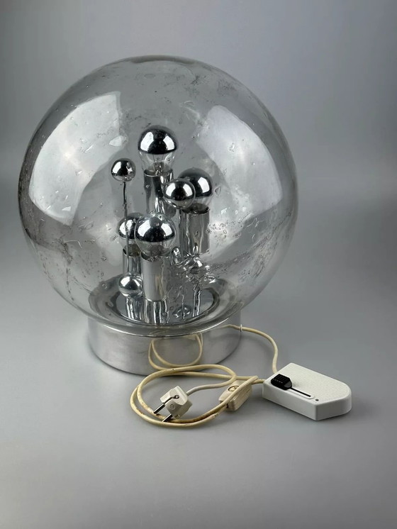 Image 1 of 60s 70s table lamp ball lamp Doria "Big Ball" glass space age design