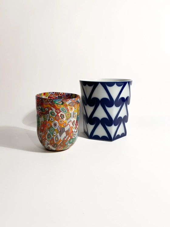 Rosenthal Studio Linie White and Blue Porcelain Vase, 1980s (photo 8 of 8)