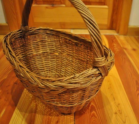 Vintage rieten mand, jaren 50 – Decoratieve objecten (photo 3 of 7)