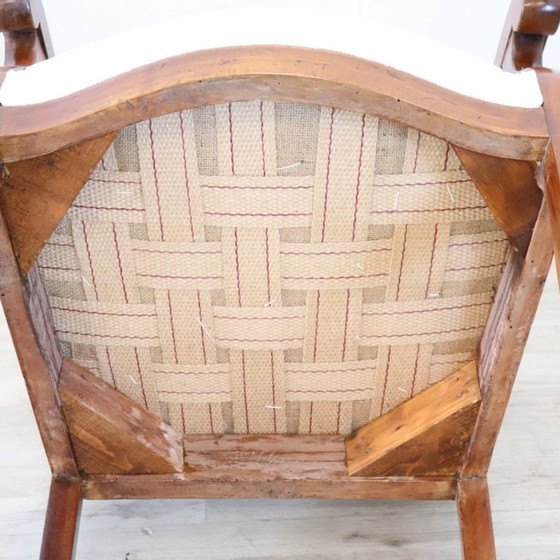 Fauteuil ancien en noyer, Italie 19ème siècle – Wood (photo 12 of 12)