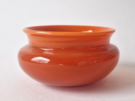 Image 1 of Kosta Boda - Cuenco naranja de Erik Höglund - Años 60 - Firmado