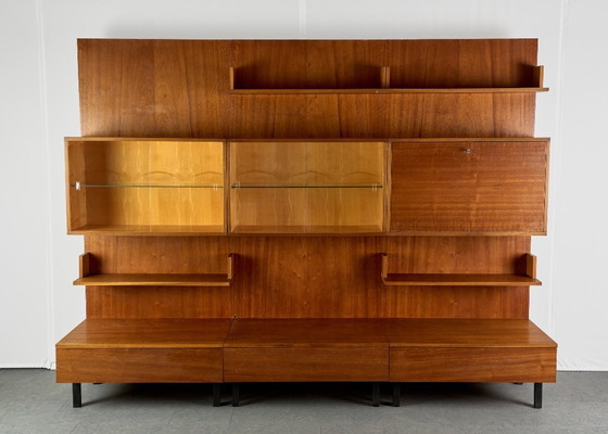 Vintage Wall Unit, 1960s, Czechoslovakia – Wall cabinet, Wood (photo 3 of 19)