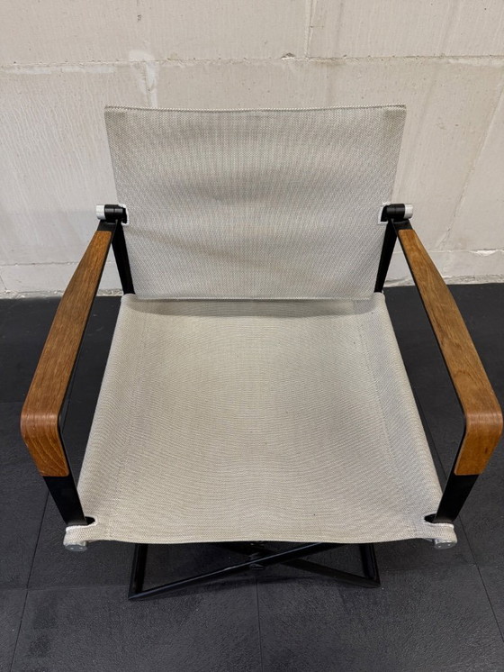 Image 1 of DEDON SEAX LOUNGE CHAIR WITH WOODEN ARMREST