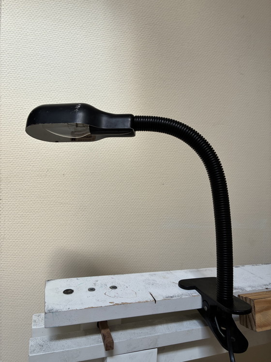 Image 1 of Lampada vintage Happylight – Braccio flessibile nero, anni '80 – Prodotta in Olanda