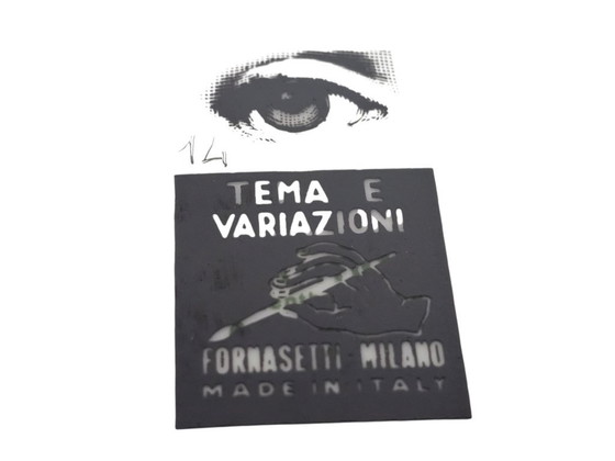 Image 1 of Piero Fornasetti - Tema e Variazioni - wall sign - no. 6 - Milano - 2000