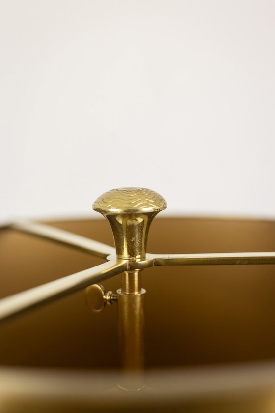 Image 1 of Maison Charles,  Lampe « agave » en bronze doré et laiton patiné. Années 70