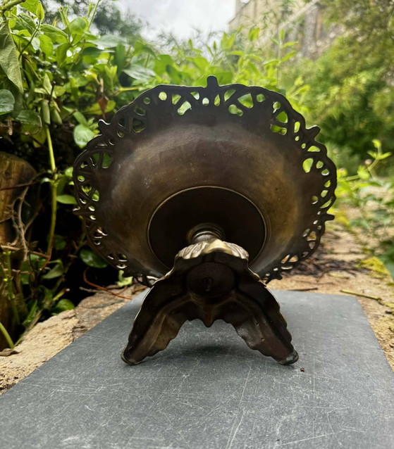 Gran cuenco frutero central de bronce del siglo XIX. – Bronze, Art Nouveau (photo 4 of 5)
