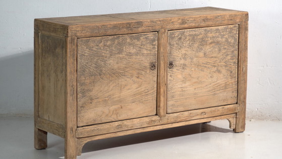Antique sideboard in elm with two doors – China, circa 1950 – Sideboard cabinet (photo 3 of 40)