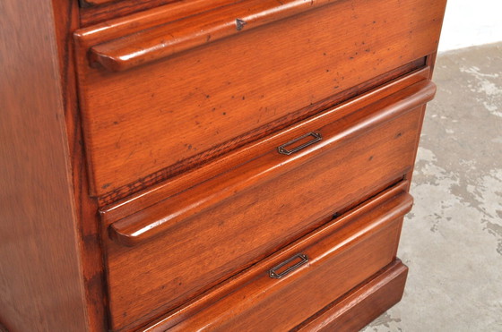 Image 1 of Vintage Chest of Drawers or File Cabinet in Mahogany