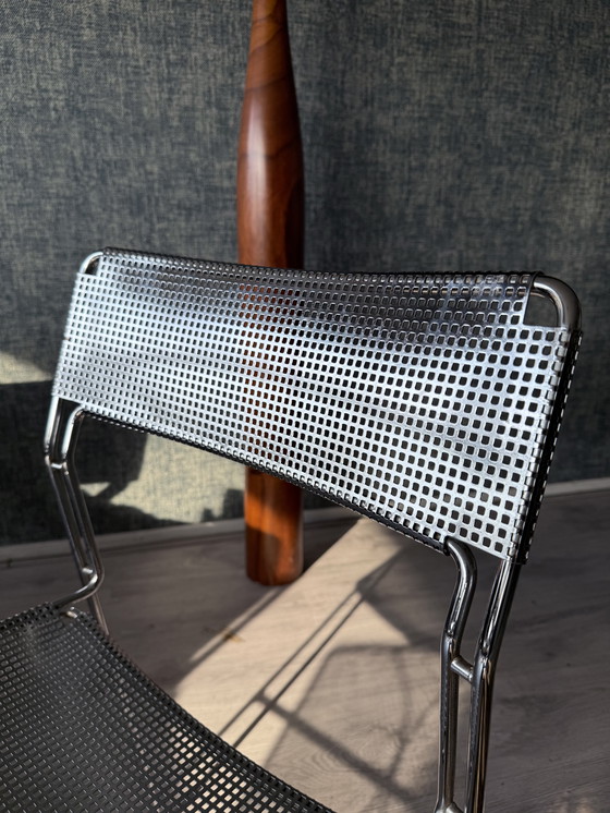 Image 1 of Juego de 3 sillas apilables cromadas "Sultana" de Arrben International, ca 80s