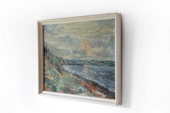 Danish impressionist oil painting, 1960s – Paintings & Drawings, Canvas, Bauhaus (photo 3 of 4)