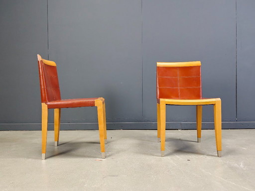 Aro Dining chairs by Chi Wing Lo Chairs for Giorgetti, Italy - set of 6