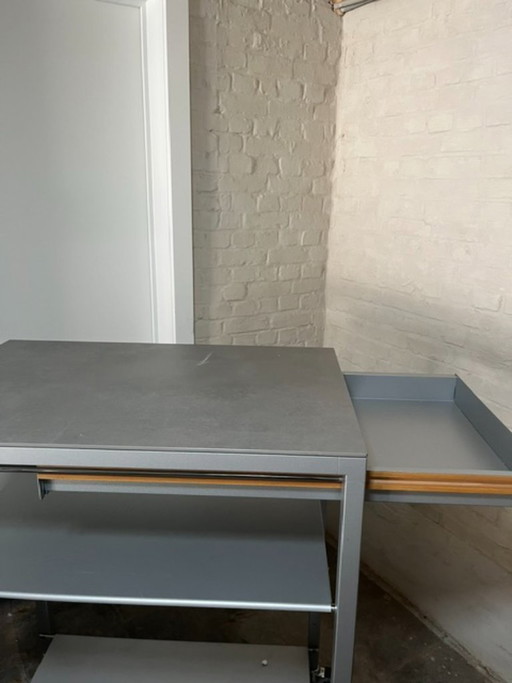 desk with accessories