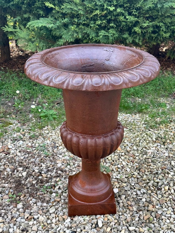 Image 1 of Medici gietijzeren waskommen (paar), hoogte 74 cm