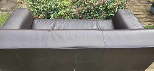 Banking Design on Stock Bloq dark brown leather 2.5 seater Basqu