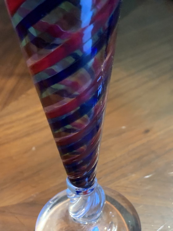 Dúo de Amantes – Par de Copas de Cristal Soplado de Murano, Atribución Nason – Vasos y jarras, Murano Glass (photo 6 of 15)