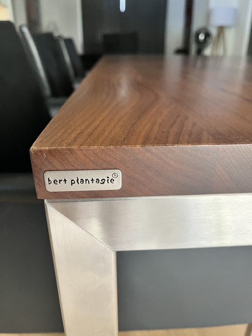 Bert Plantagie eettafel met 6 lederen stoelen – eetkamerset, Leather, Metal (photo 2 of 8)