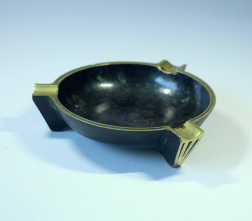 Ashtray bronze/brass from the 1950s