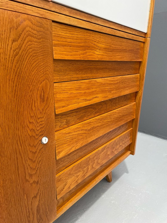 Image 1 of U-450 kast in eiken van Jiří Jiroutek voor Interiér Praha, Tsjecho-Slowakije, jaren 1960