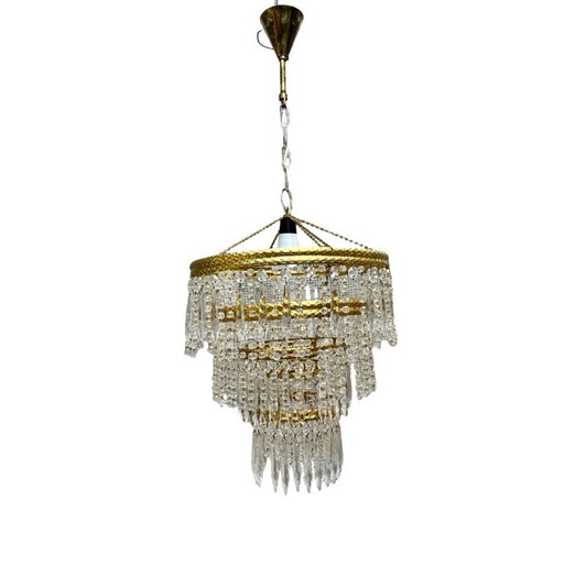 Lustre en cristal, Železnobrodské Sklo, Tchécoslovaquie, années 1970