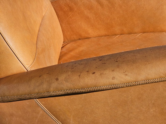 Image 1 of Poltrona + pouf abbinato - pelle - 2000