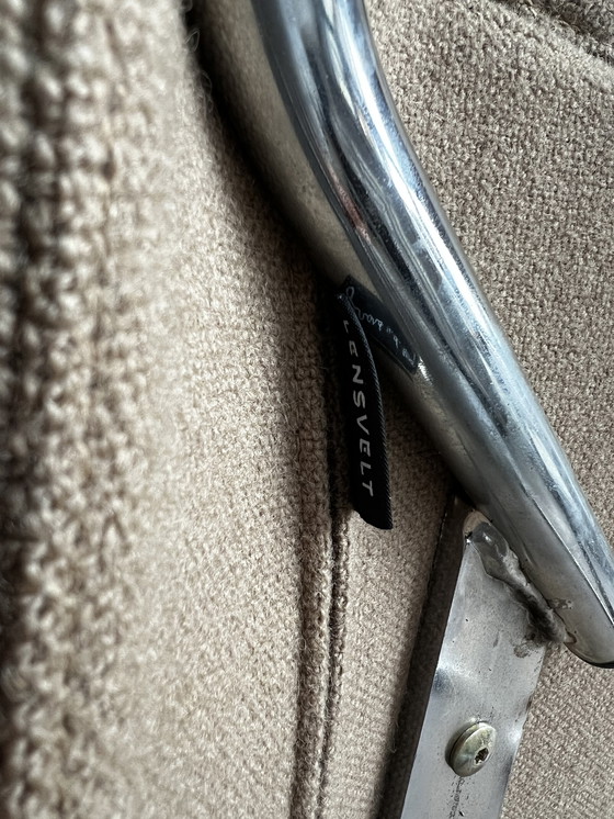 Image 1 of 6x Lensvelt meeting chair, beige fabric - model "Flag"