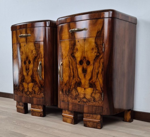 Mesitas de noche Art Déco Emiliani de 1928