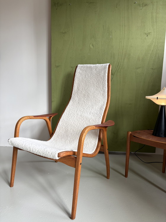 Swedese Lamino fauteuil nieuw bekleed – Wood, Wool (photo 8 of 10)
