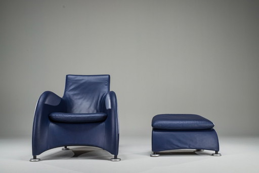 Set of Loge Lounge Chair & Ottoman by Gerard Van Den Berg for Montis, 1990s