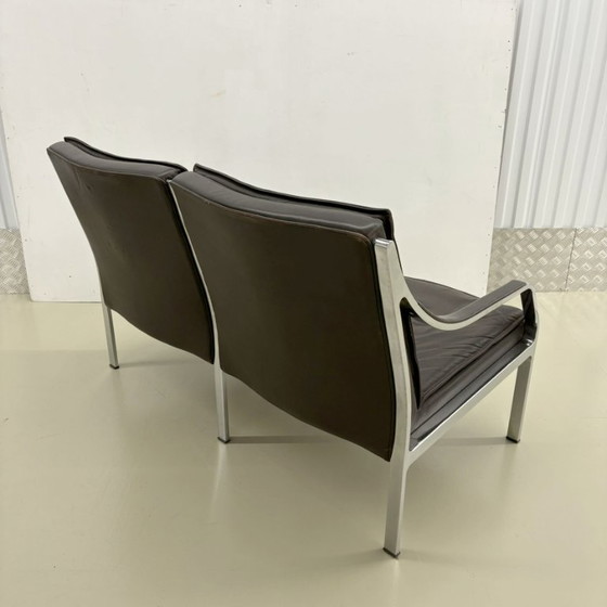 Knoll Art Collection Leather Bench, Rudolf B. Glatzel – 2 seaters, Metal (photo 4 of 12)