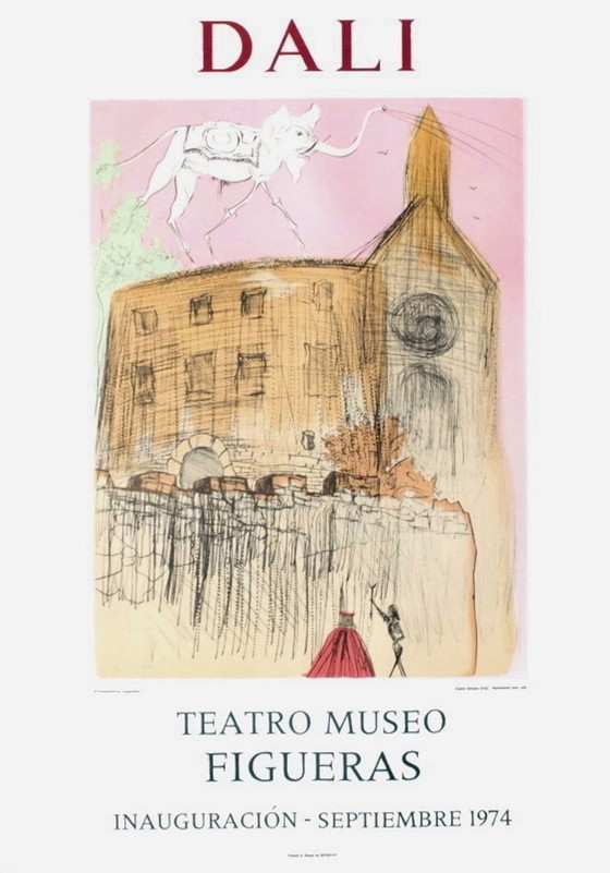 Image 1 of Salvador DALI Expo 74 - Inauguration du Teatro Museo Figueras 1 affiche originale 197