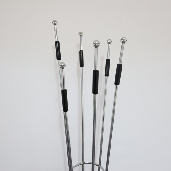 Image 1 of Mannelli brothers travertine steel coat rack, 1970s modern design